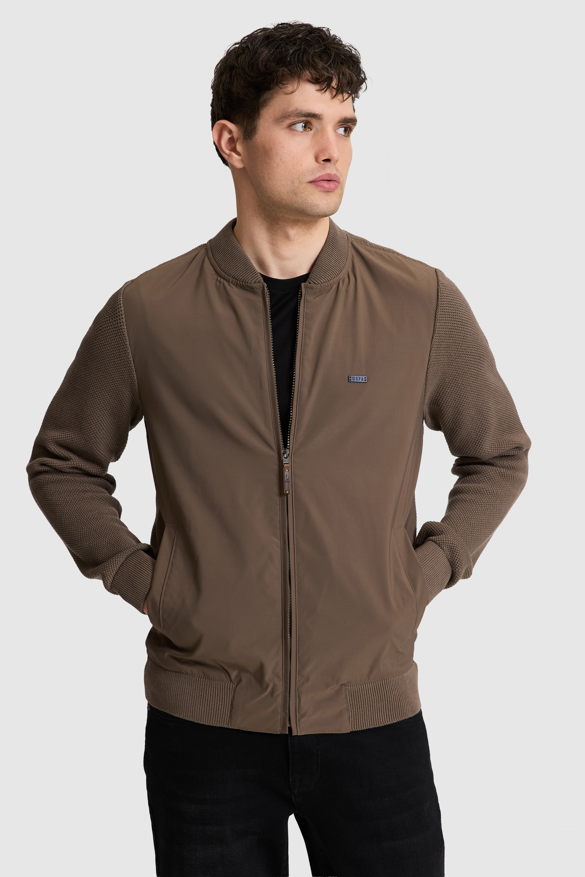 Erkek Vizon Triko Hırka - 50308253001