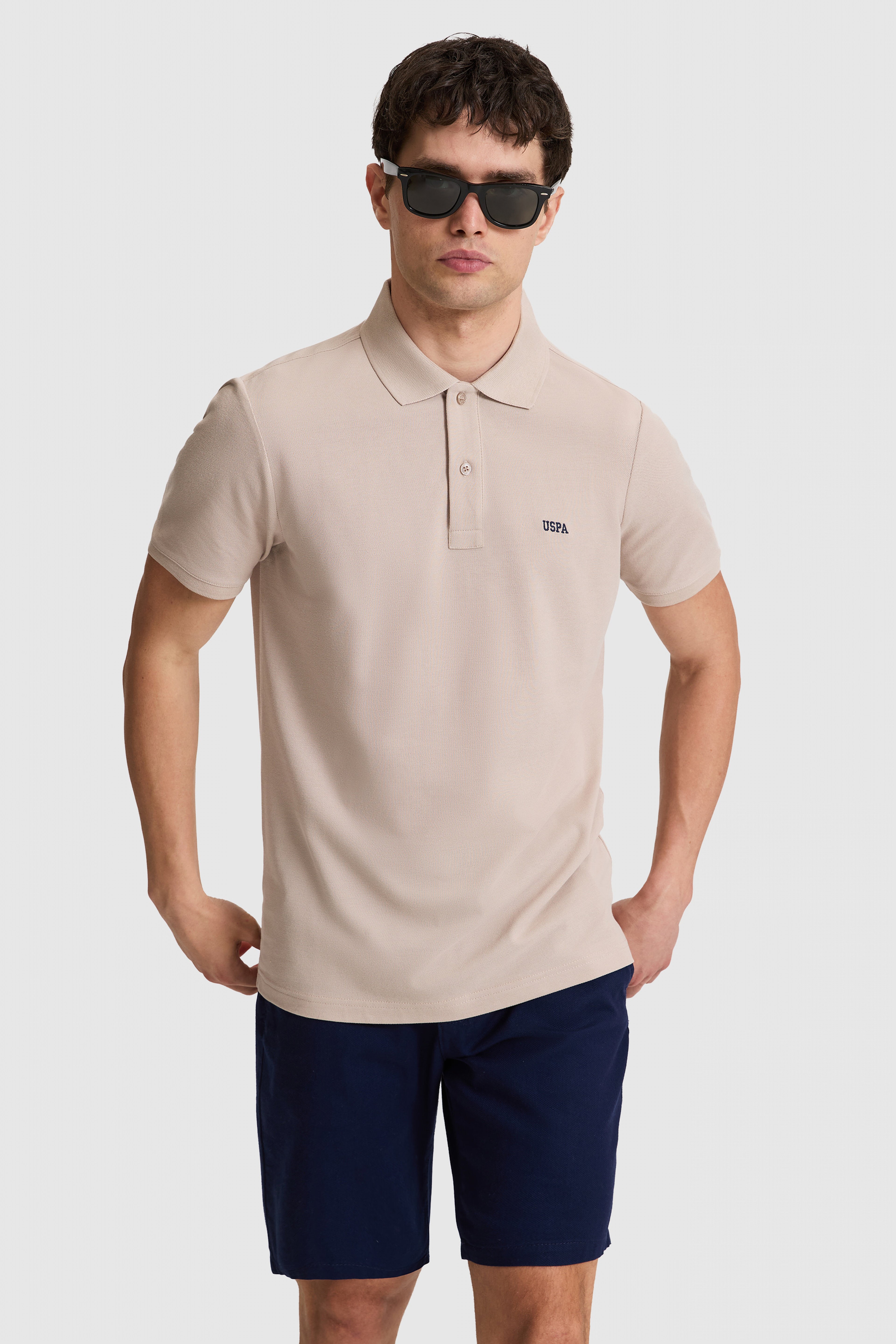 Erkek Taş Regular Fit Polo Yaka Basic Tişört - Image 5