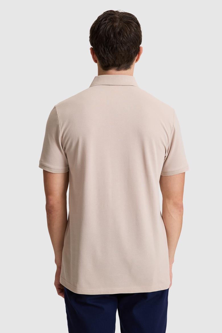 Erkek Taş Regular Fit Polo Yaka Basic Tişört - 50326963136