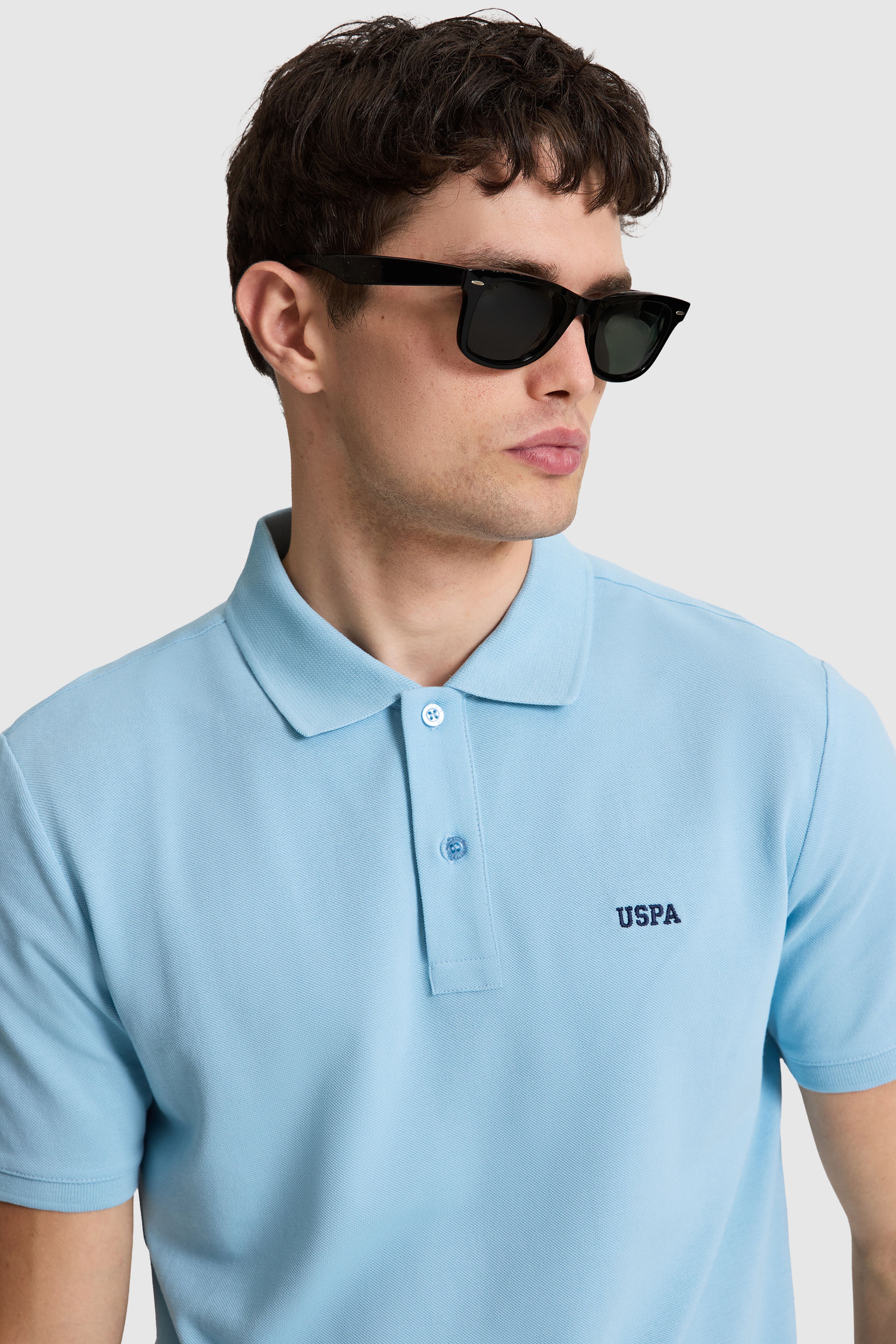 Erkek Mavi Regular Fit Polo Yaka Basic Tişört - Image 2