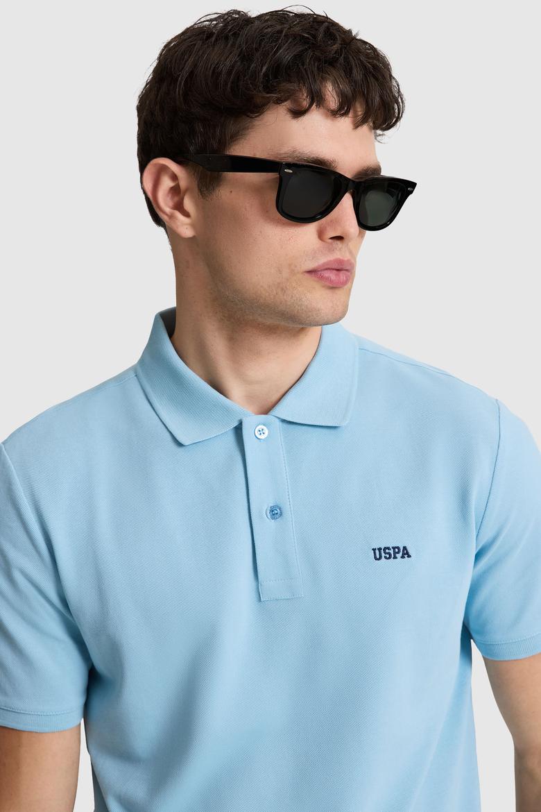 Erkek Mavi Regular Fit Polo Yaka Basic Tişört - 50326963100