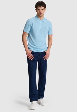 Erkek Mavi Regular Fit Polo Yaka Basic Tişört - 50326963100