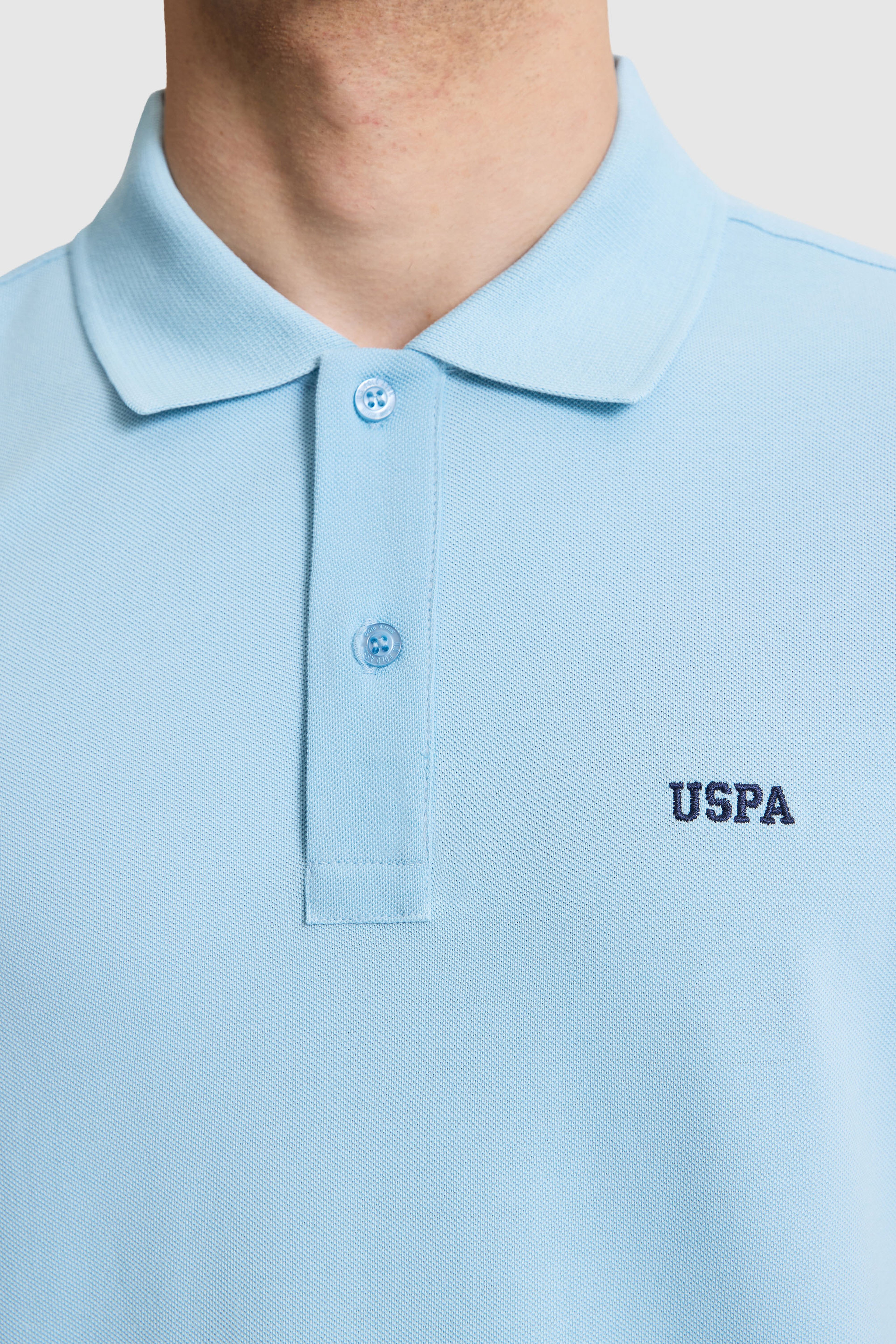 Erkek Mavi Regular Fit Polo Yaka Basic Tişört