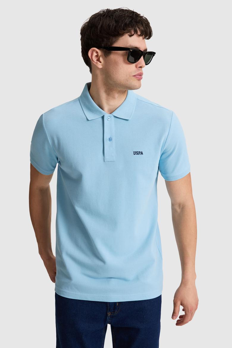 Erkek Mavi Regular Fit Polo Yaka Basic Tişört - 50326963100