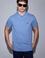 Erkek İndigo Regular Fit Polo Yaka Basic Tişört