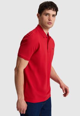 Erkek Kırmızı Regular Fit Polo Yaka Basic Tişört - 50326963177