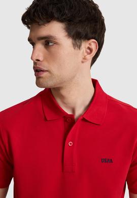 Erkek Kırmızı Regular Fit Polo Yaka Basic Tişört - 50326963177