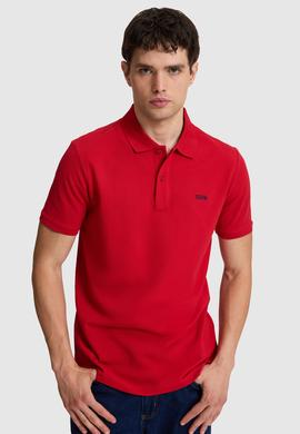 Erkek Kırmızı Regular Fit Polo Yaka Basic Tişört - 50326963177