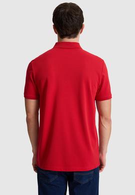 Erkek Kırmızı Regular Fit Polo Yaka Basic Tişört - 50326963177