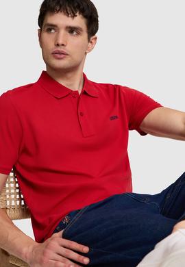 Erkek Kırmızı Regular Fit Polo Yaka Basic Tişört - 50326963177