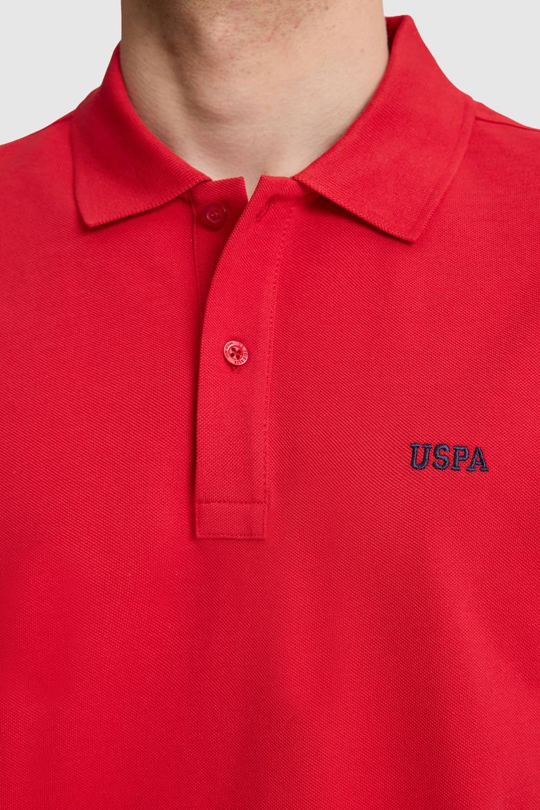 Erkek Kırmızı Regular Fit Polo Yaka Basic Tişört - 50326963177