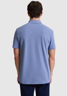 Erkek İndigo Regular Fit Polo Yaka Basic Tişört - 50326963062