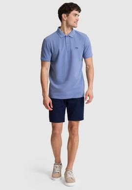 Erkek İndigo Regular Fit Polo Yaka Basic Tişört - 50326963062
