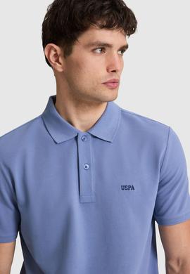 Erkek İndigo Regular Fit Polo Yaka Basic Tişört - 50326963062