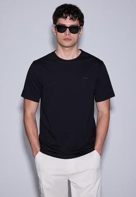 Erkek Siyah Regular Fit Polo Yaka Basic Tişört - 50327022089