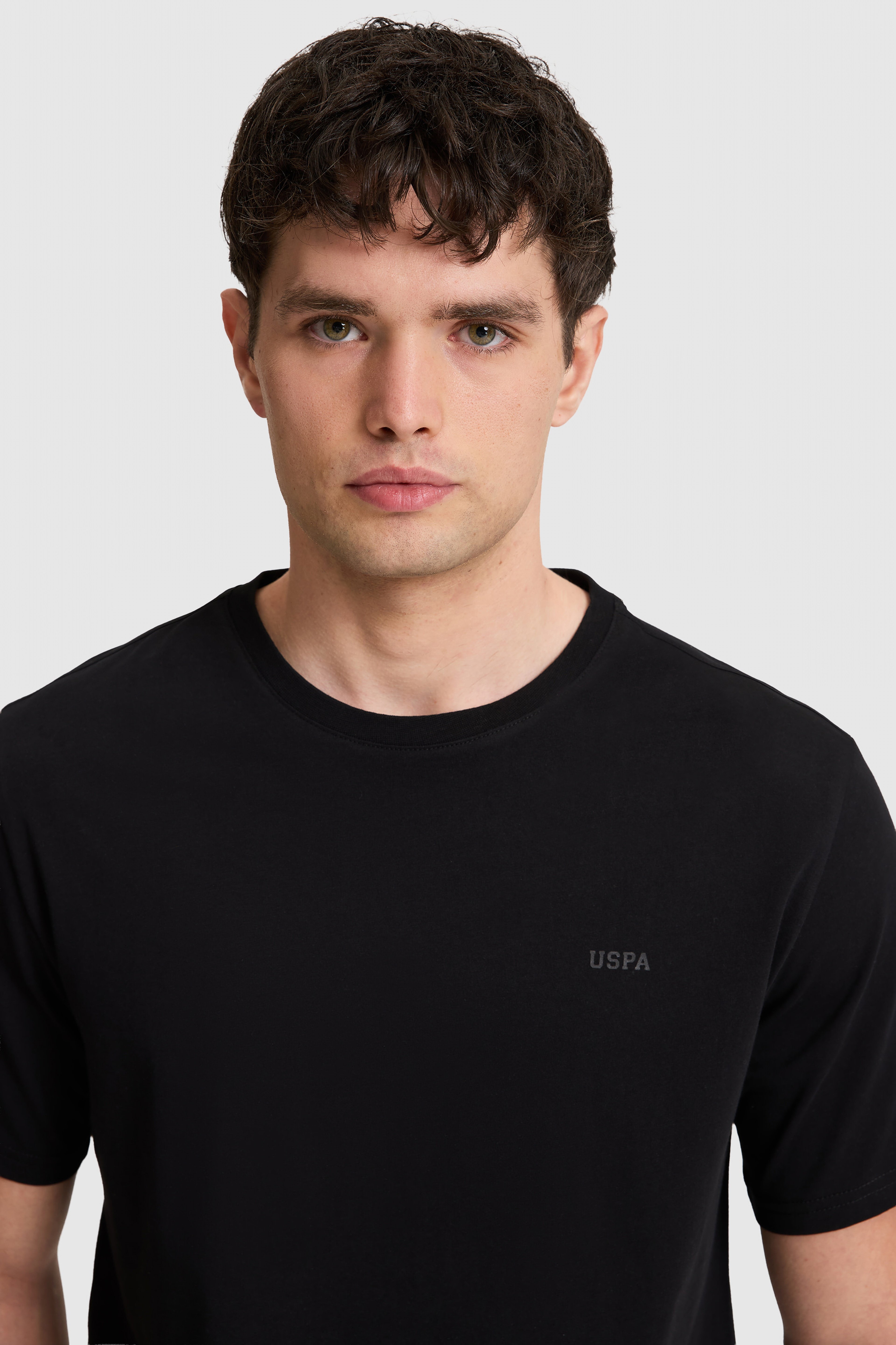 Erkek Siyah Regular Fit Polo Yaka Basic Tişört - Image 2