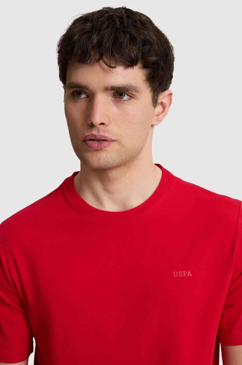 Erkek Kırmızı Regular Fit Polo Yaka Basic Tişört
