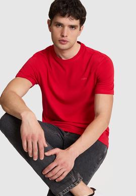 Erkek Kırmızı Regular Fit Polo Yaka Basic Tişört - 50327022126