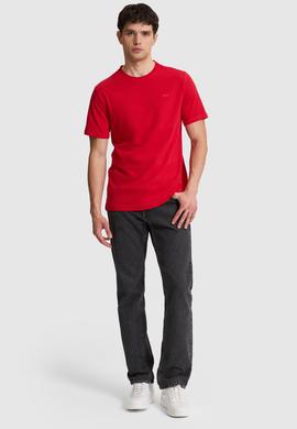 Erkek Kırmızı Regular Fit Polo Yaka Basic Tişört - 50327022126