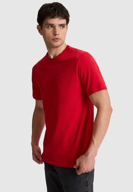 Erkek Kırmızı Regular Fit Polo Yaka Basic Tişört - 50327022126