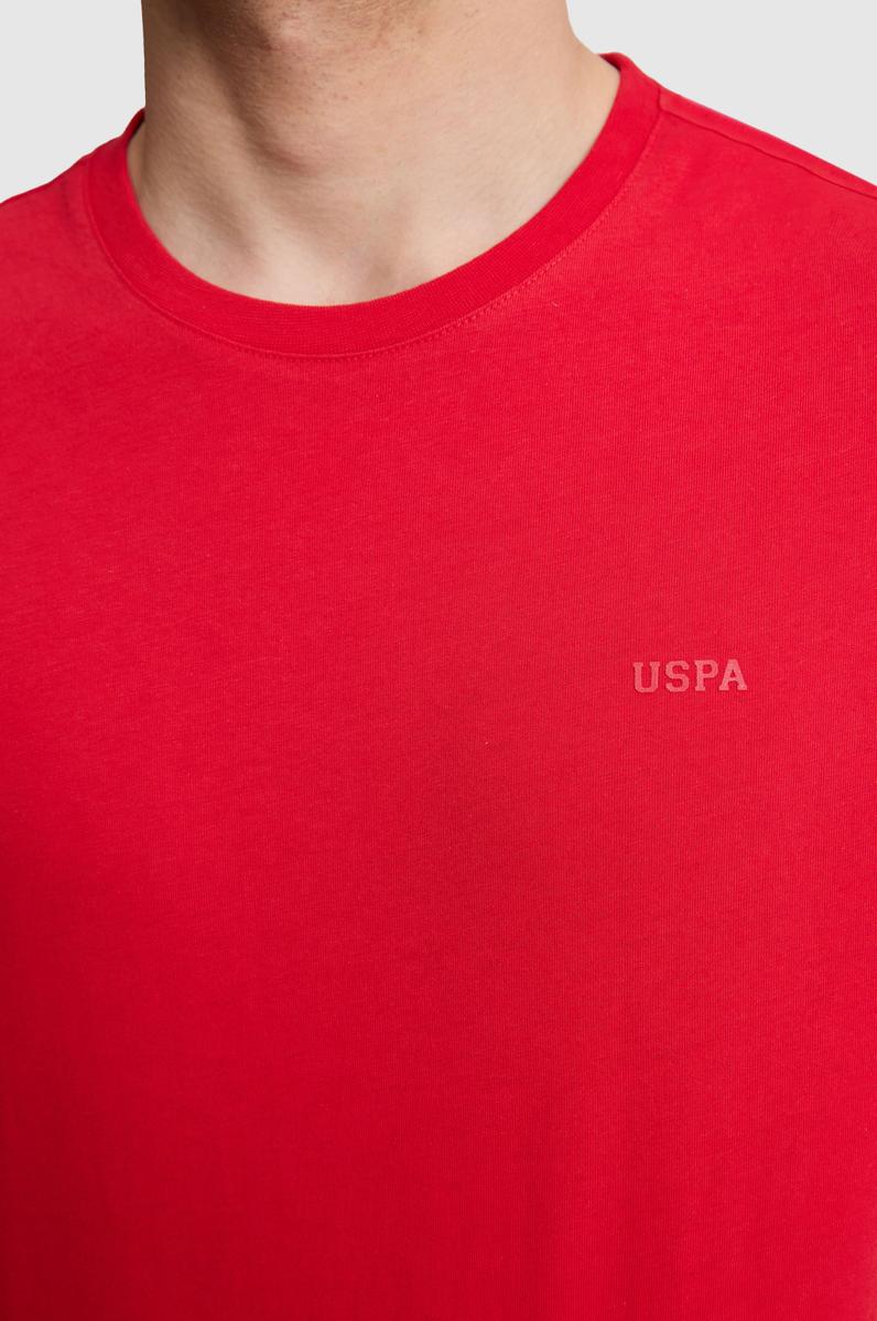 Erkek Kırmızı Regular Fit Polo Yaka Basic Tişört