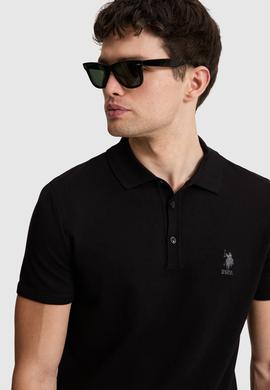 Erkek Siyah Polo Yaka Triko Tişört - 50320061040