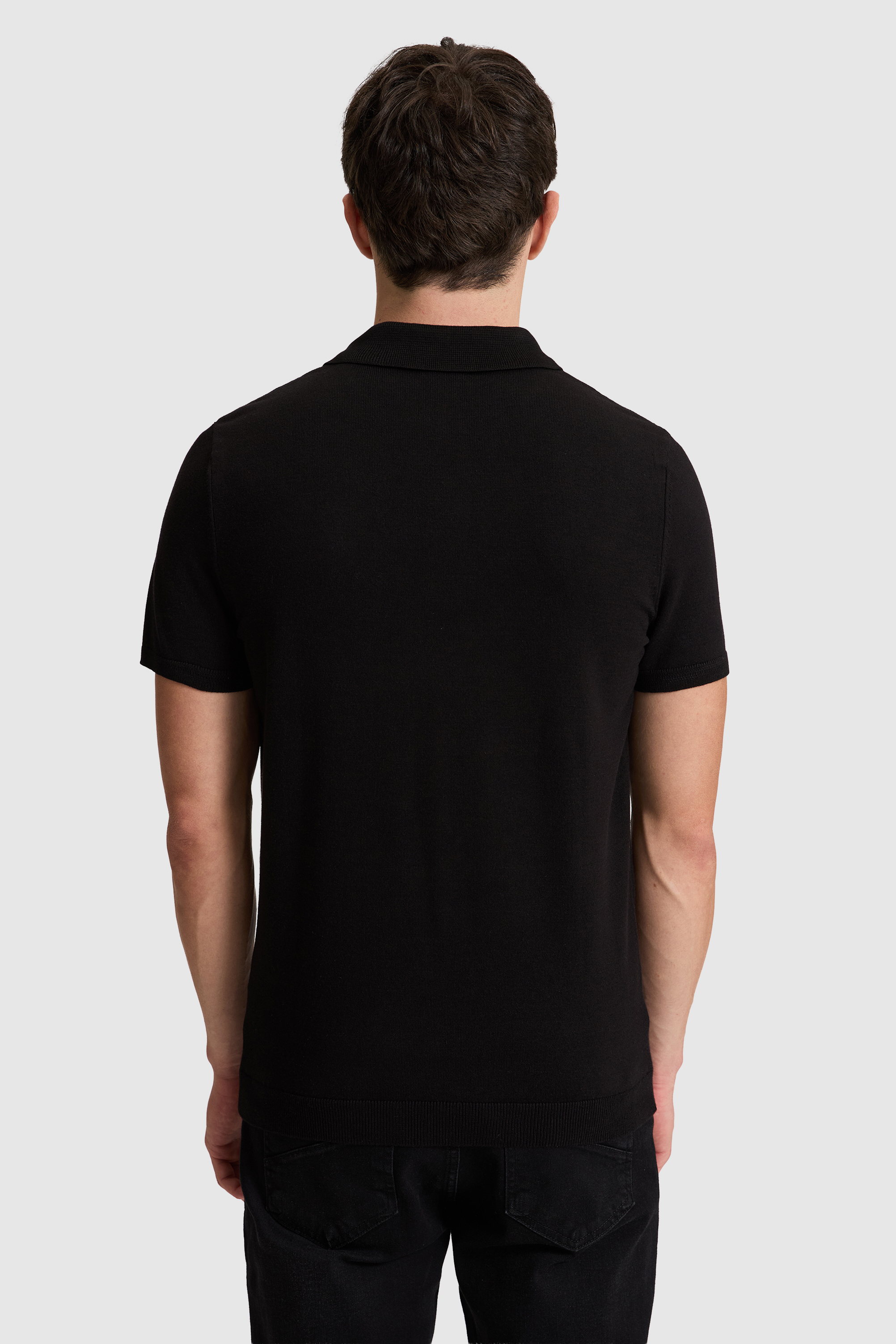 Erkek Siyah Polo Yaka Triko Tişört - 50320061040