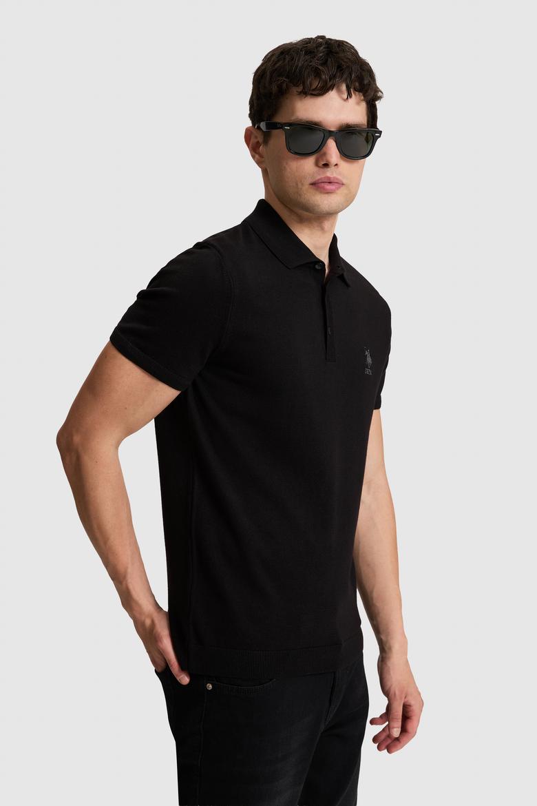 Erkek Siyah Polo Yaka Triko Tişört - 50320061040