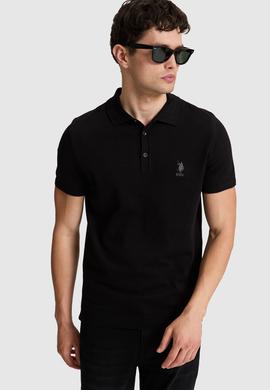 Erkek Siyah Polo Yaka Triko Tişört - 50320061040