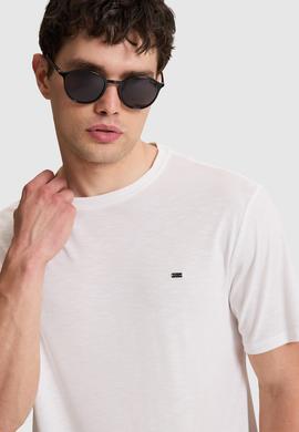 Erkek Ekru Basic Tişört - 50322279129