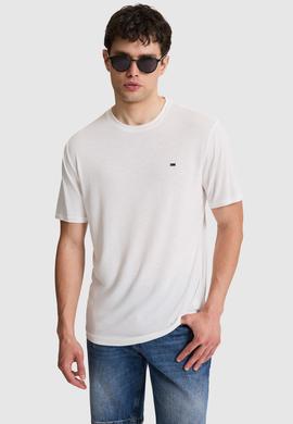 Erkek Ekru Basic Tişört - 50322279129