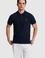 Erkek Lacivert Slim Fit Polo Yaka Basic Tişört