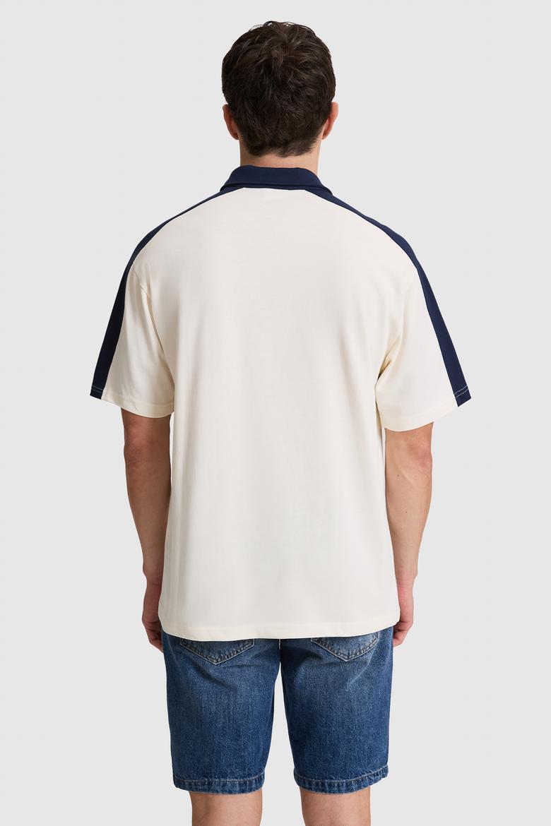 Erkek Krem Comfort Fit Polo Yaka Tişört - 50322419007