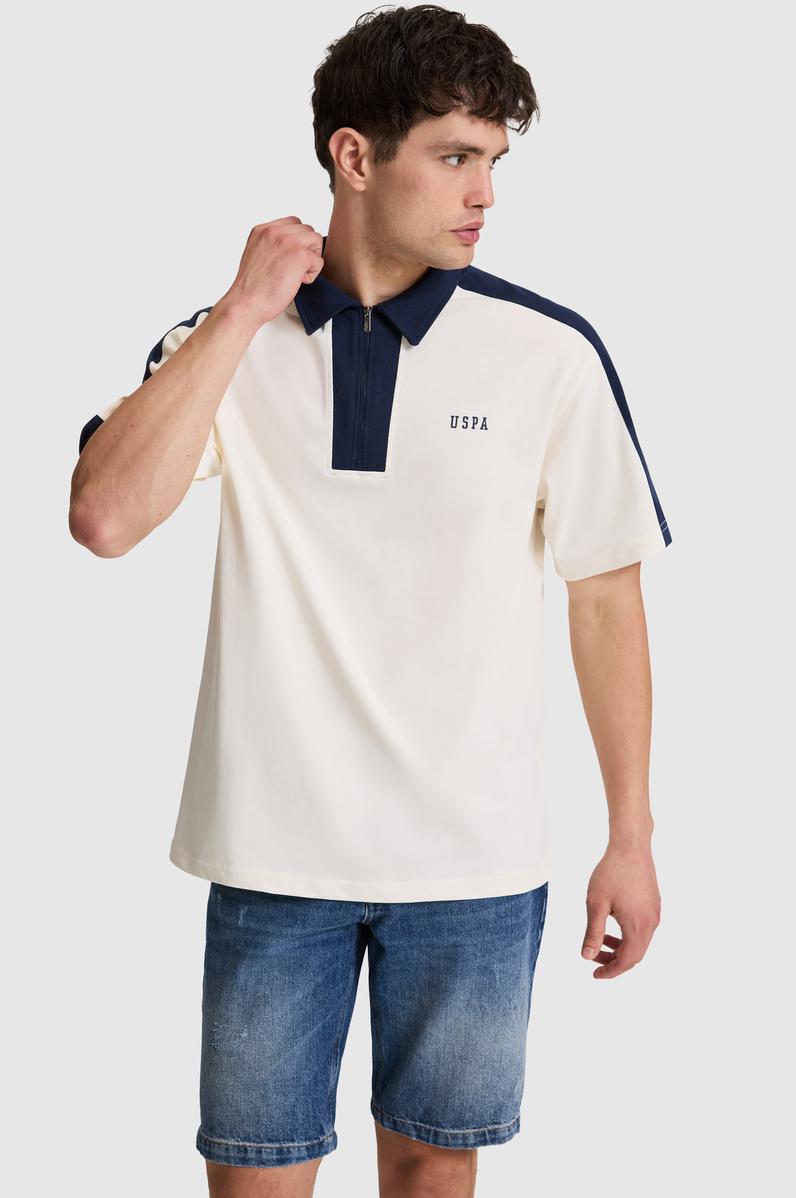 Erkek Krem Comfort Fit Polo Yaka Tişört