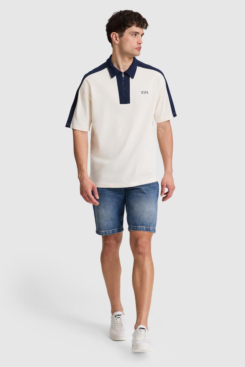 Erkek Krem Comfort Fit Polo Yaka Tişört - 50322419007