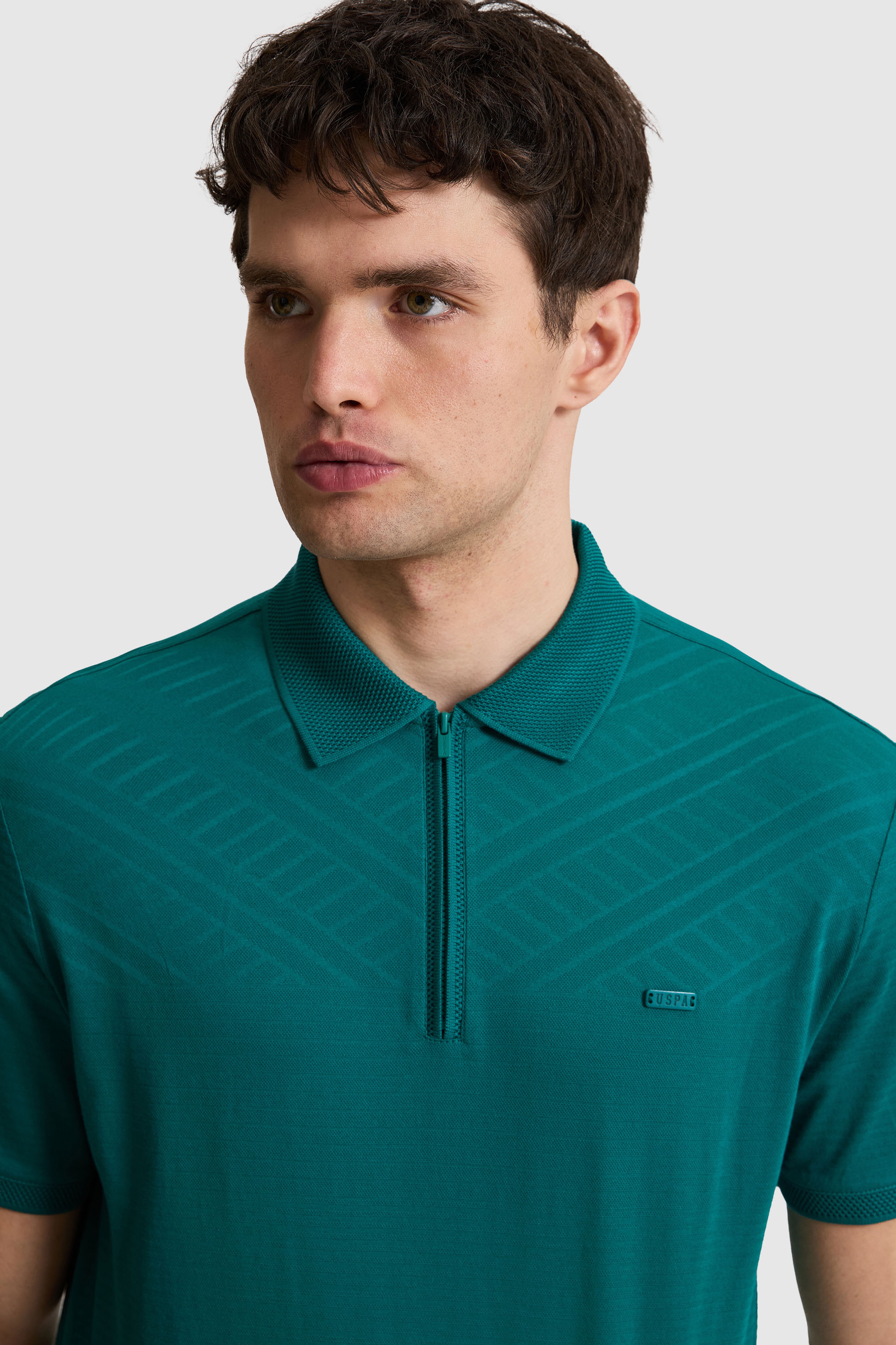 Erkek Koyu Yeşil Regular Fit Polo Yaka Tişört - Image 2