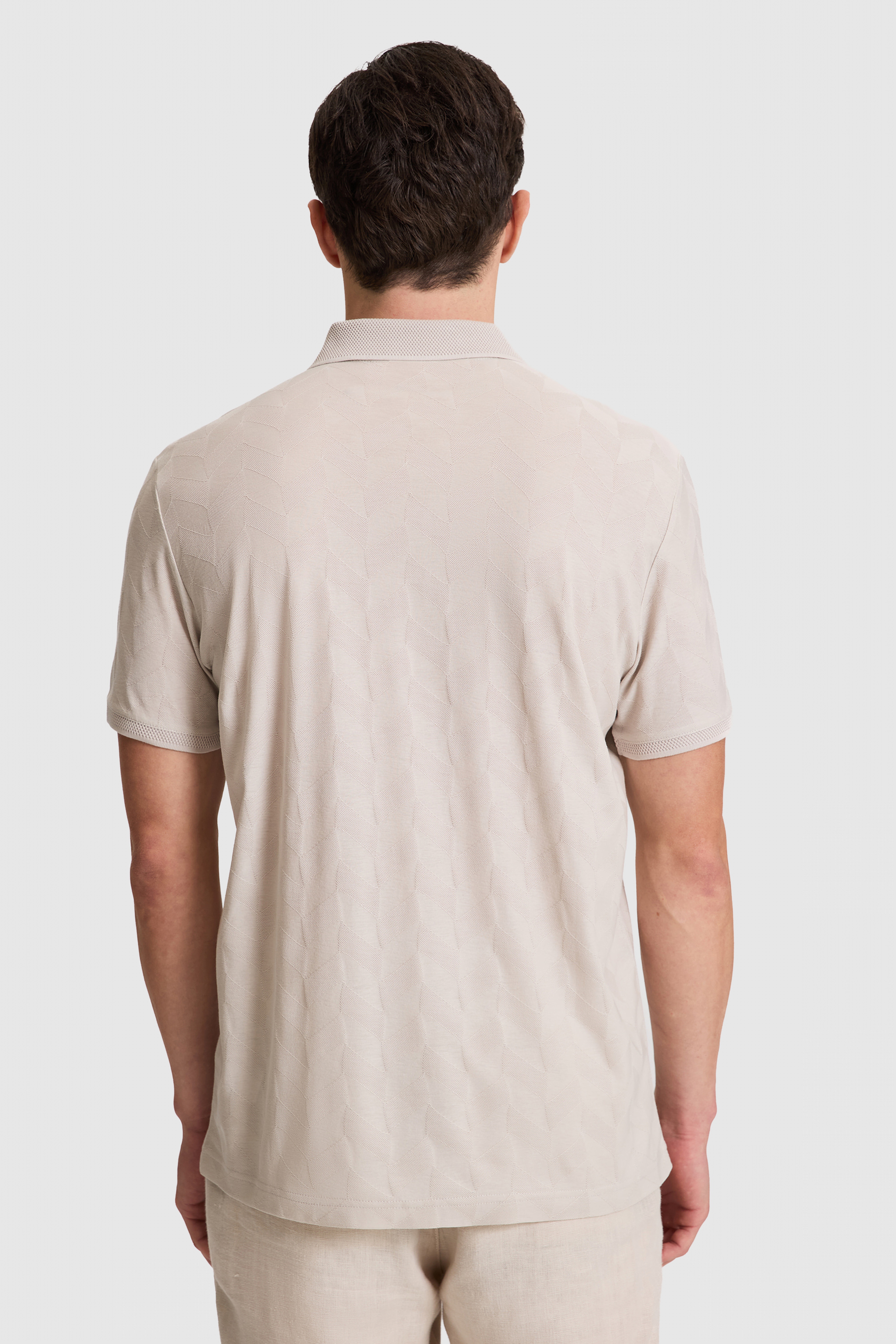 Erkek Taş Regular Fit Polo Yaka Tişört - Image 5