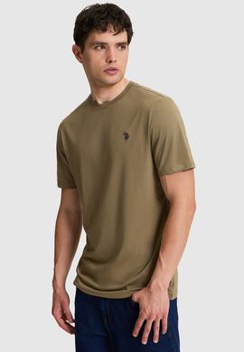 Erkek Haki Regular Fit Bisiklet Yaka Basic Tişört - 50322312102