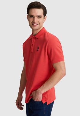 Erkek Regular Fit Polo Yaka Kırmızı Basic Tişört - 50322314177