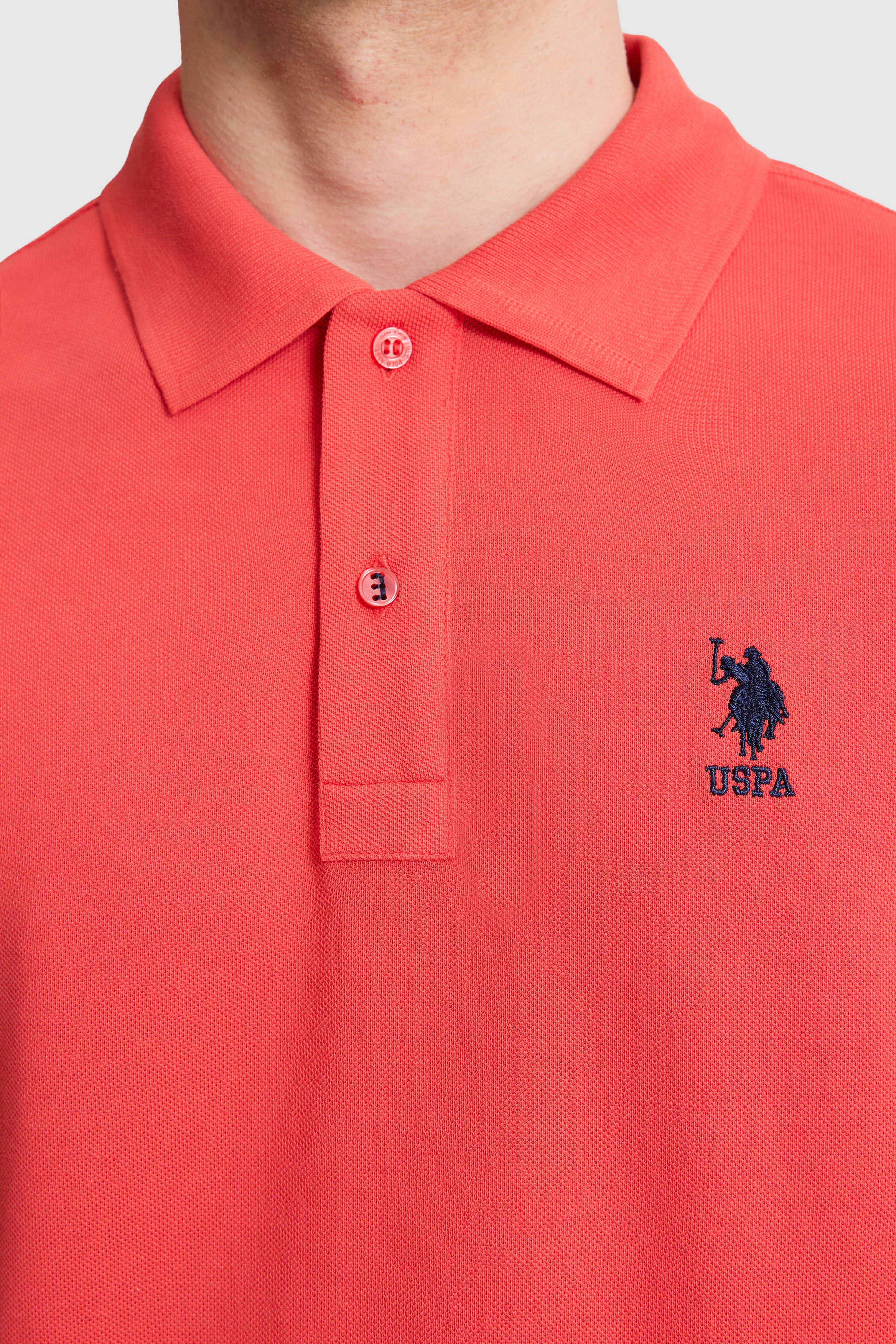 Erkek Regular Fit Polo Yaka Kırmızı Basic Tişört
