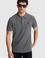 Erkek Antrasit Melanj Regular Fit Polo Yaka Basic Tişört