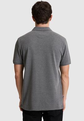 Erkek Antrasit Melanj Regular Fit Polo Yaka Basic Tişört - 50322314155