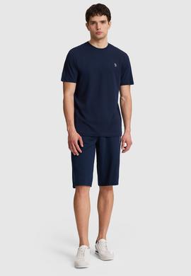 Erkek Lacivert Regular Fit Bisiklet Yaka Basic Tişört - 50322312034