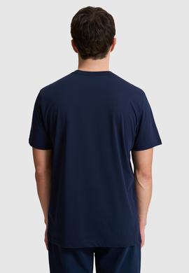 Erkek Lacivert Regular Fit Bisiklet Yaka Basic Tişört - 50322312034