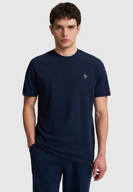 Erkek Lacivert Regular Fit Bisiklet Yaka Basic Tişört - 50322312034