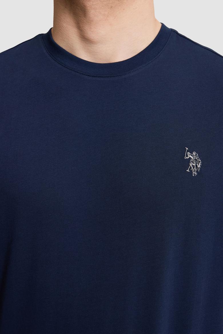 Erkek Lacivert Regular Fit Bisiklet Yaka Basic Tişört - 50322312034