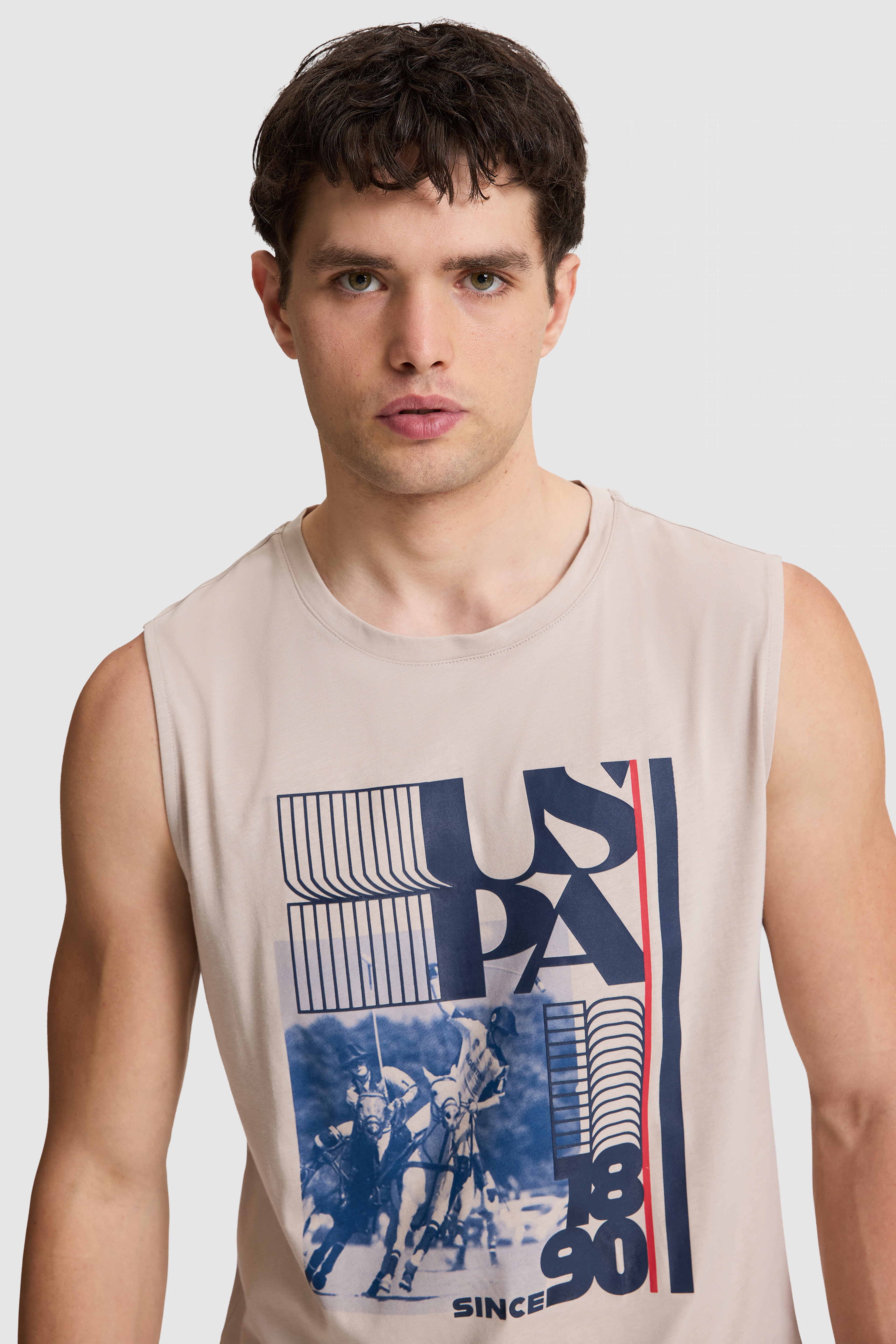Erkek Taş Regular Fit Bisiklet Yaka Tişört - Image 2