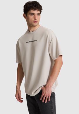 Erkek Taş Oversize Bisiklet Yaka Tişört - 50322539018