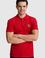 Erkek Slim Fit Polo Yaka Kırmızı Basic Tişört