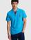 Erkek Slim Fit Polo Yaka Kobalt Basic Tişört